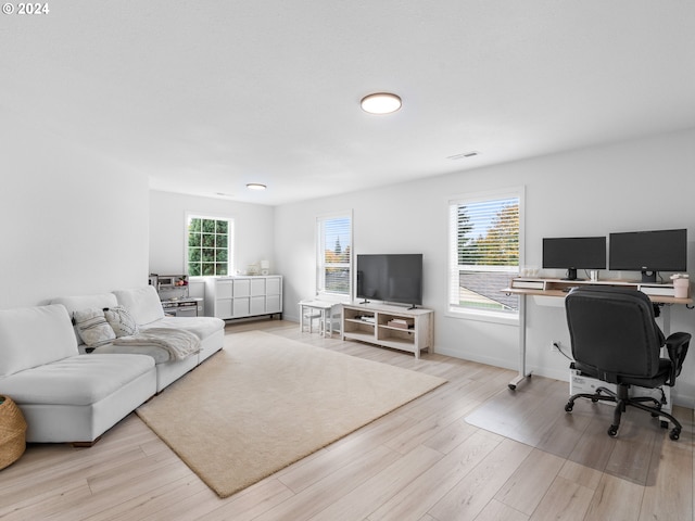 interior space featuring light hardwood / wood-style flooring