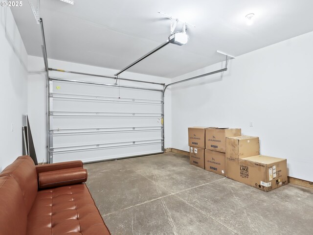 garage featuring a garage door opener