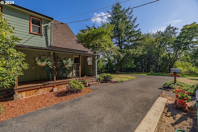 exterior space with covered porch