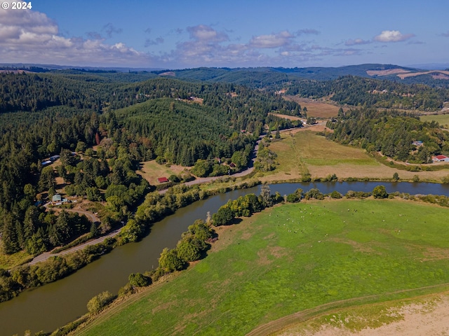 91235 N Bank Ln, Coquille, OR 97423 - aerial view with a forest view and a water and mountain view