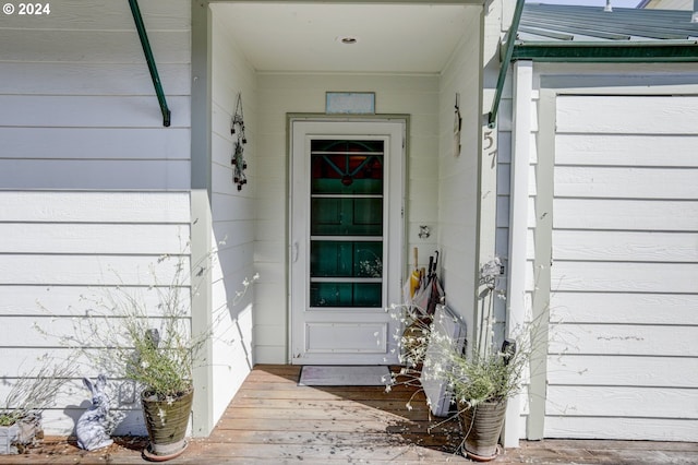 view of doorway to property