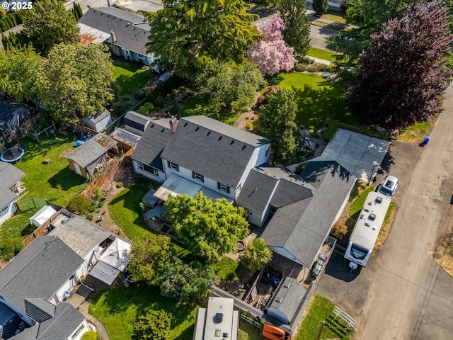 drone / aerial view with a residential view