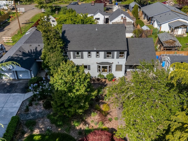 bird's eye view featuring a residential view