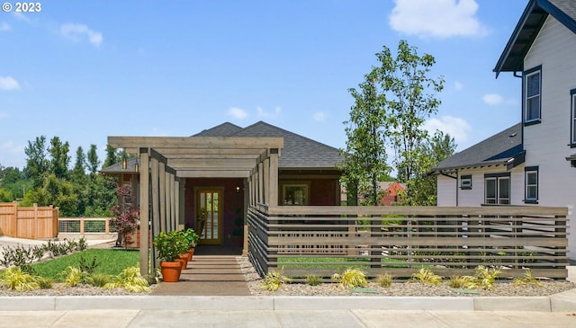 view of front of home