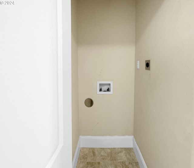 laundry room featuring washer hookup and hookup for an electric dryer