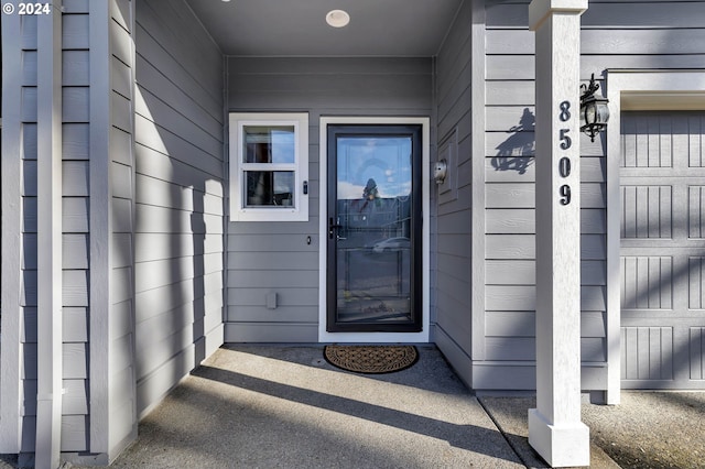 view of doorway to property