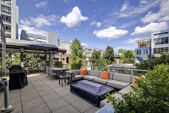 view of patio / terrace with an outdoor hangout area