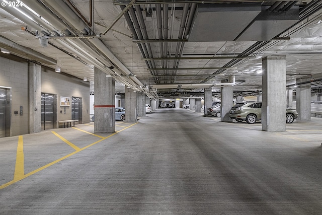 garage with elevator