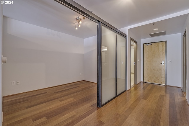 interior space featuring wood-type flooring