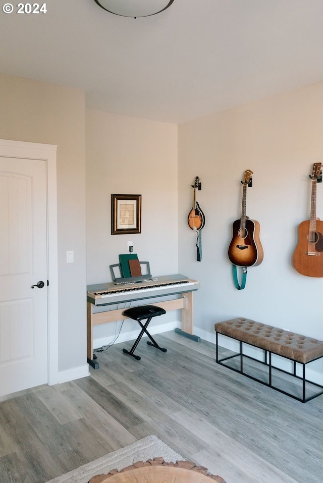 interior space featuring light wood-type flooring