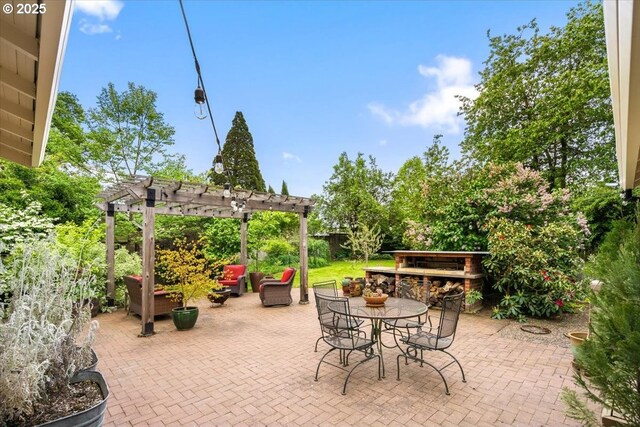 1718 23rd Ave, Forest Grove, OR 97116 - view of patio with a pergola, outdoor dining space, and fence