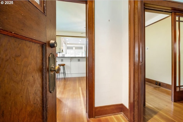 1718 23rd Ave, Forest Grove, OR 97116 - hallway featuring wood finished floors and baseboards