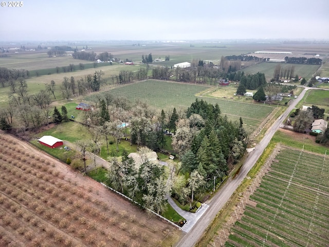 bird's eye view featuring a rural view