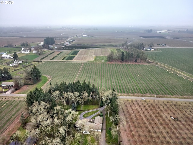 drone / aerial view with a rural view