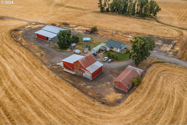 aerial view featuring a rural view