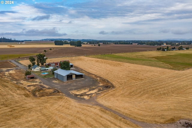 bird's eye view with a rural view