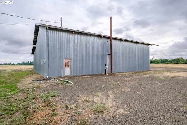 view of pole building