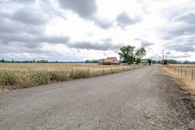 view of road featuring a rural view