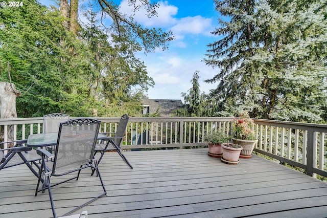 view of wooden deck