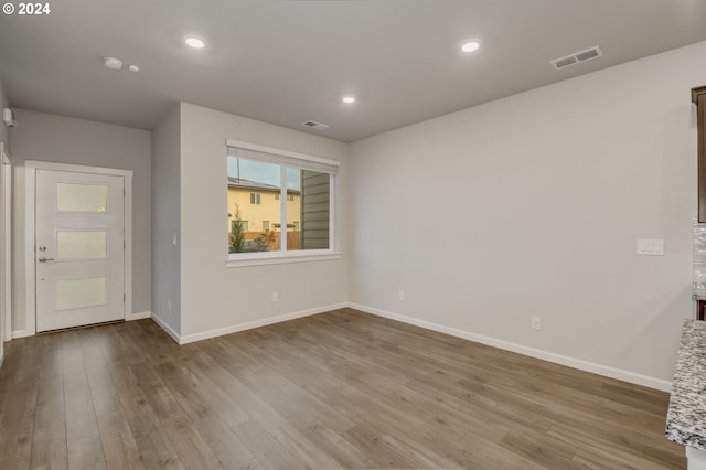 interior space featuring light hardwood / wood-style flooring