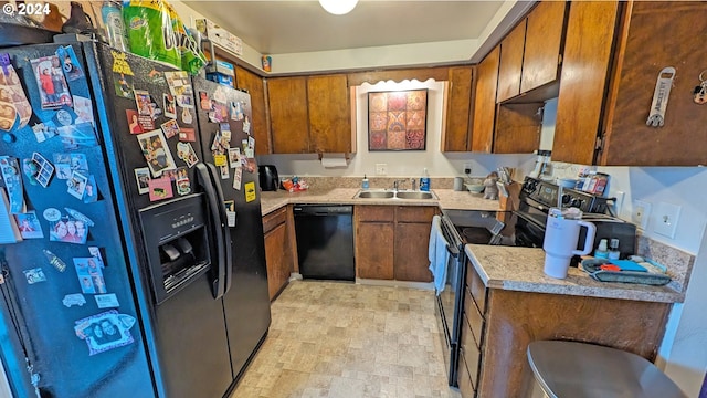 kitchen with sink and appliances with stainless steel finishes