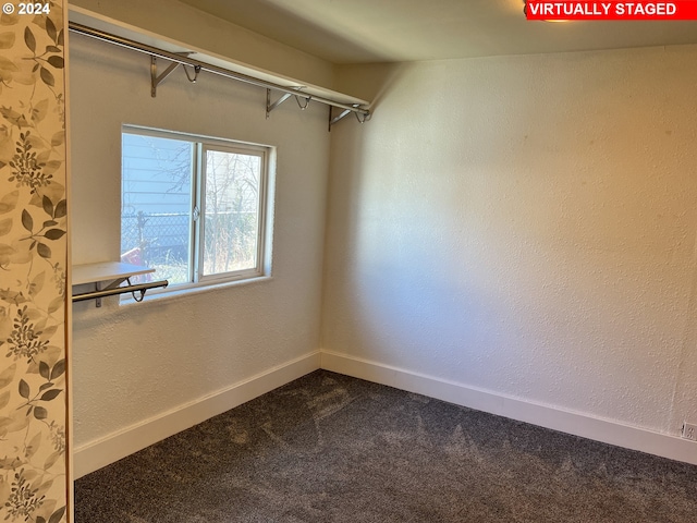 spacious closet with carpet flooring