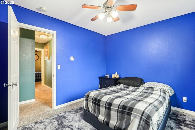 1763 NE 19th St, Gresham, OR 97030 - carpeted bedroom with baseboards and a ceiling fan