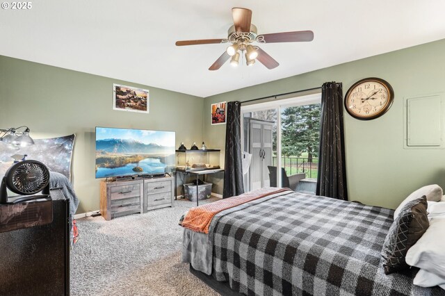 1763 NE 19th St, Gresham, OR 97030 - carpeted bedroom with ceiling fan and baseboards