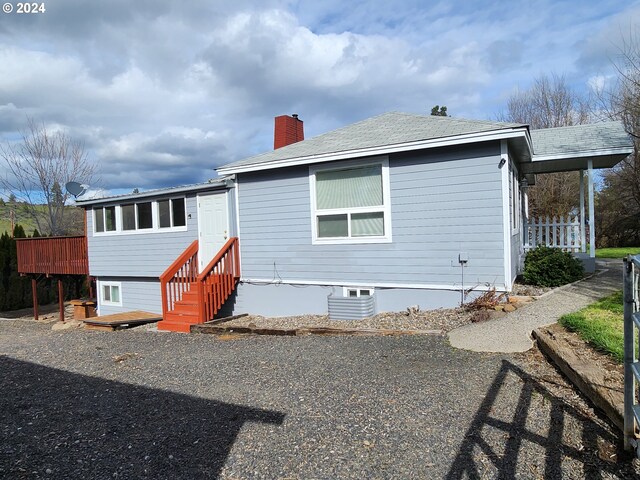 view of rear view of property