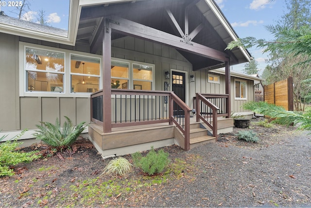 exterior space featuring a porch