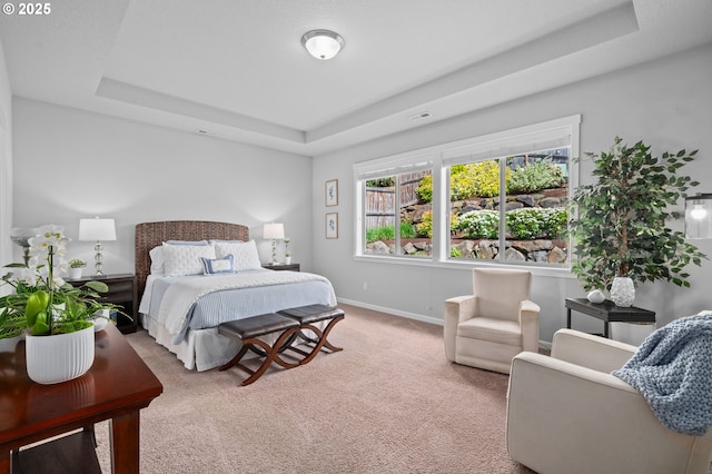 1010 NW 1st St, Dundee, OR 97115 - bedroom featuring carpet, baseboards, visible vents, and a raised ceiling