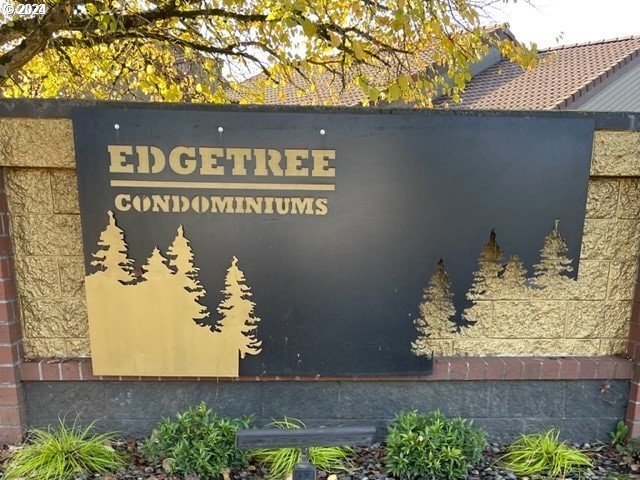 view of community sign