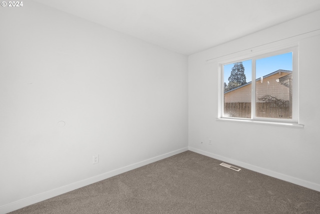 unfurnished room with carpet floors