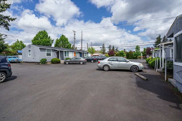 view of parking / parking lot