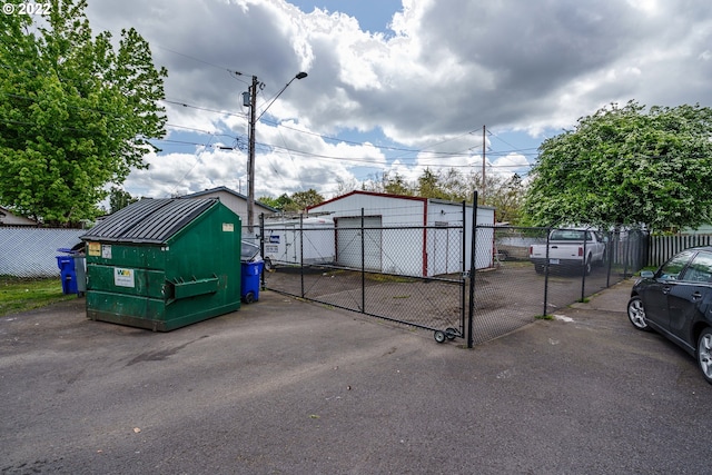 view of parking / parking lot