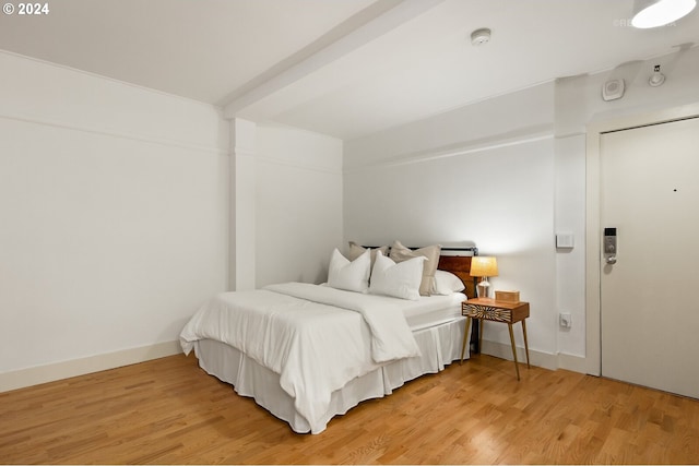 bedroom featuring light hardwood / wood-style floors