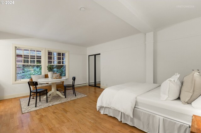 bedroom featuring light wood-type flooring