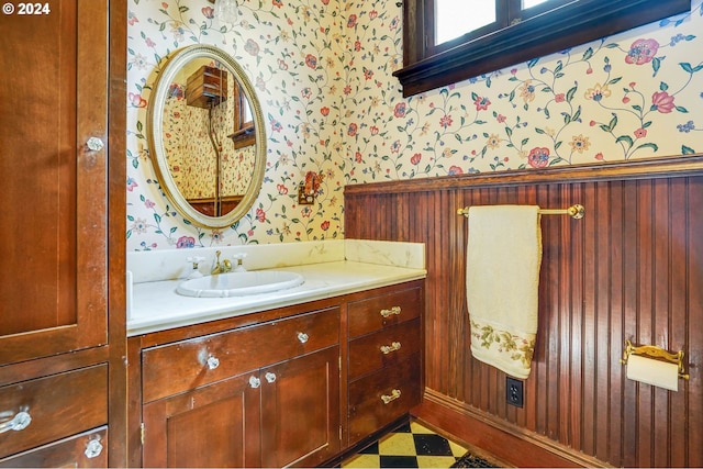 bathroom featuring vanity