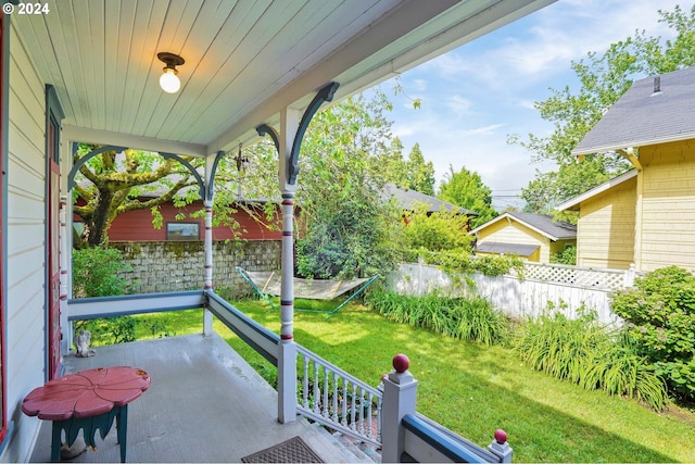 view of patio / terrace featuring a porch