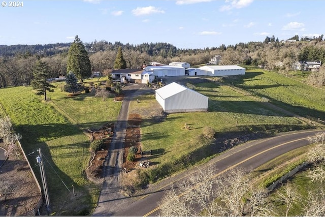 bird's eye view featuring a rural view