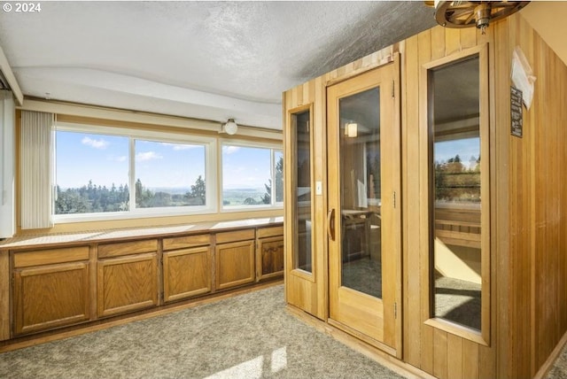 10685 Oak Dr SE, Salem, OR 97306 - interior space with light countertops, a textured ceiling, brown cabinetry, and a wealth of natural light