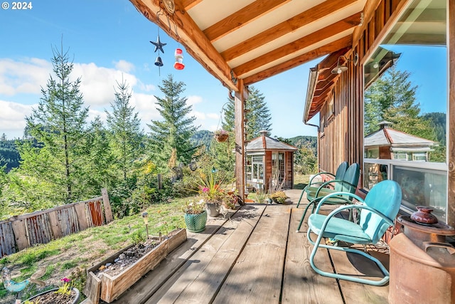 view of patio with fence