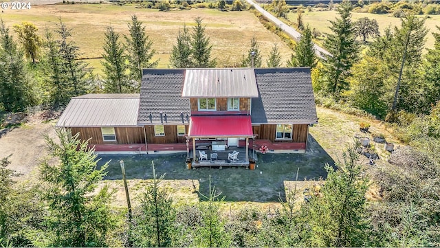 aerial view featuring a rural view