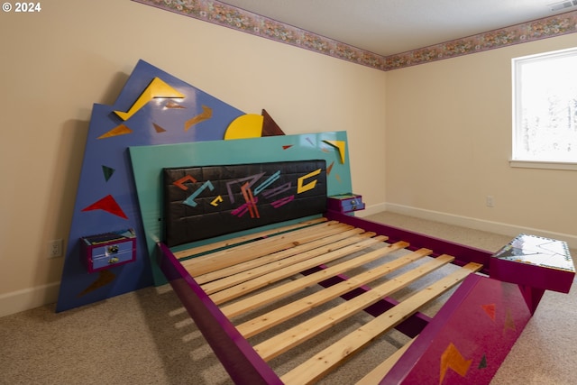 view of carpeted bedroom