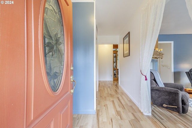 entryway featuring light hardwood / wood-style flooring