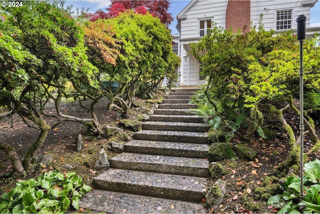 view of stairs