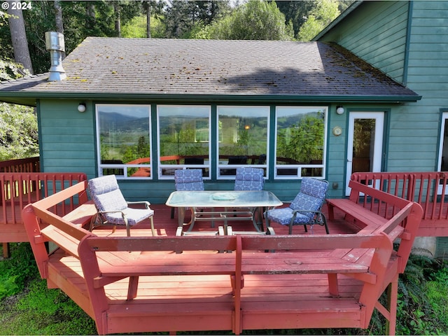 view of wooden terrace