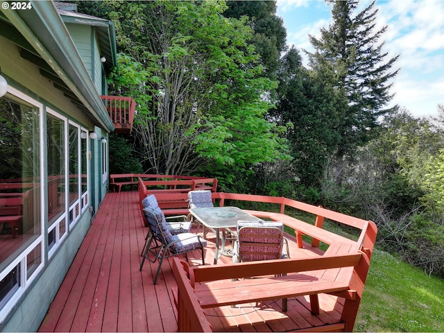 view of wooden terrace