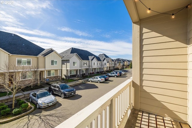 balcony featuring a residential view