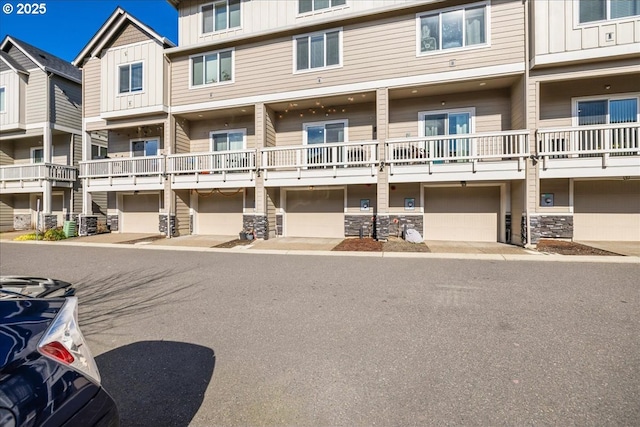 view of property with a garage